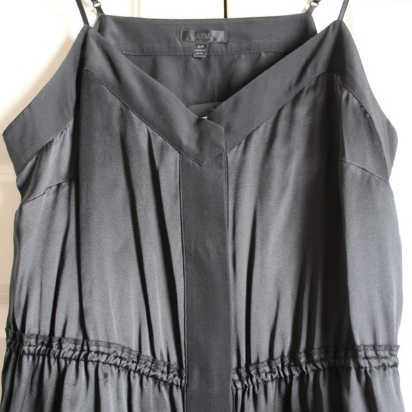 ATM Black Cami Silk Casual Dress - Picture 6 of 8